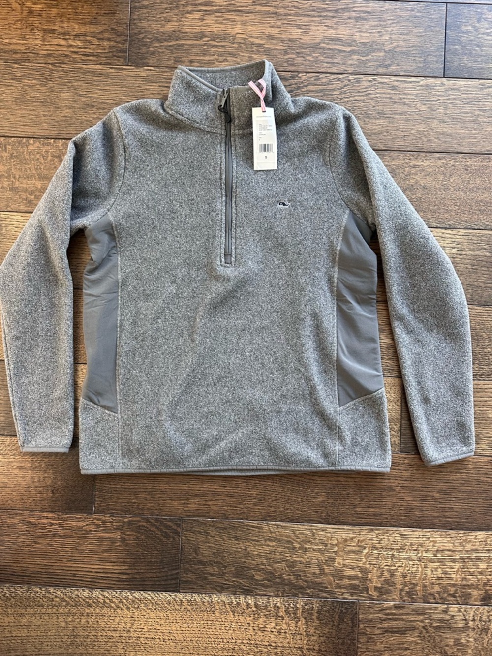 Vineyard Vines Charcoal Heather Zip-Up Fleece Women’s Small. NWT.
